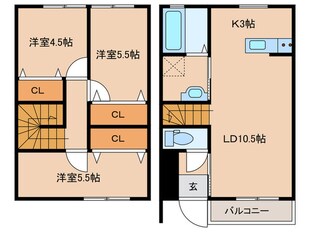 ソシオス赤間の物件間取画像